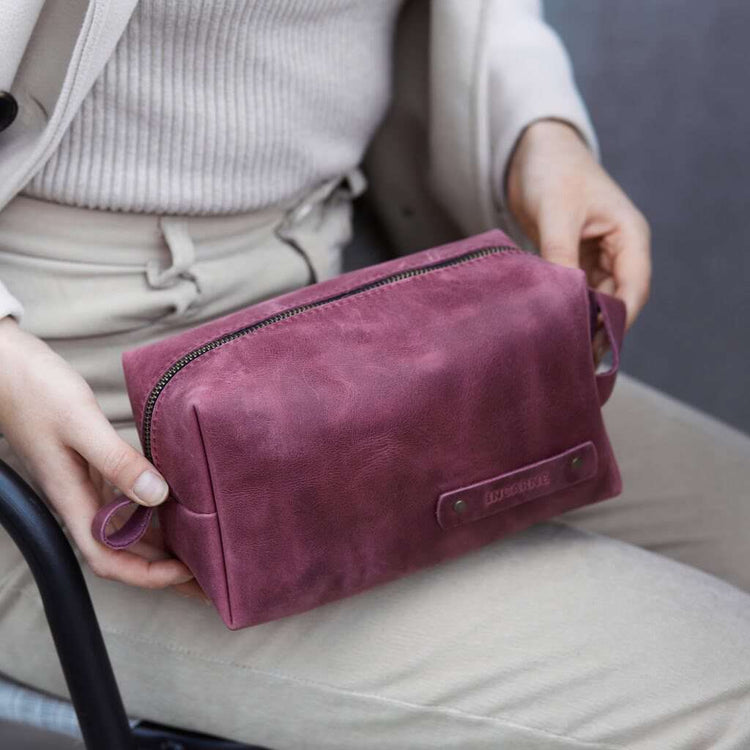 Limit Leather Makeup Bag